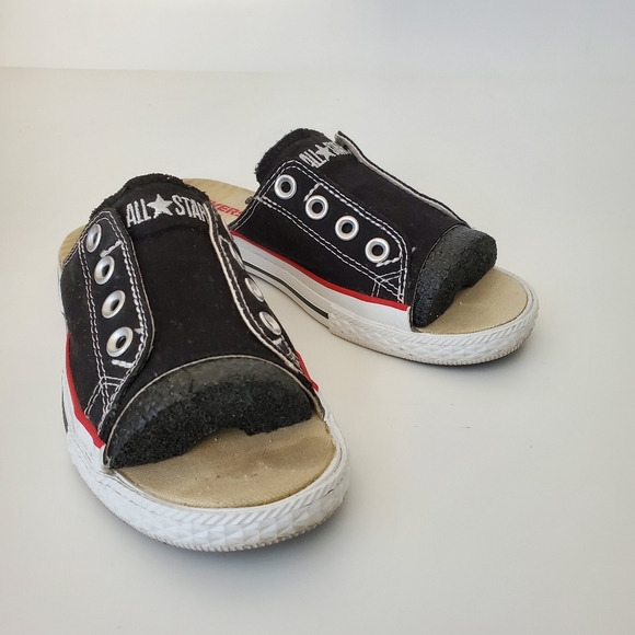 Converse | Shoes | Converse Cut Away Sandals Womens Black White Sneaker  Slides Size 6 | Poshmark